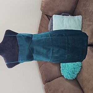 FOREVER 21 Holiday Mini Dress, Large, Hunter Green